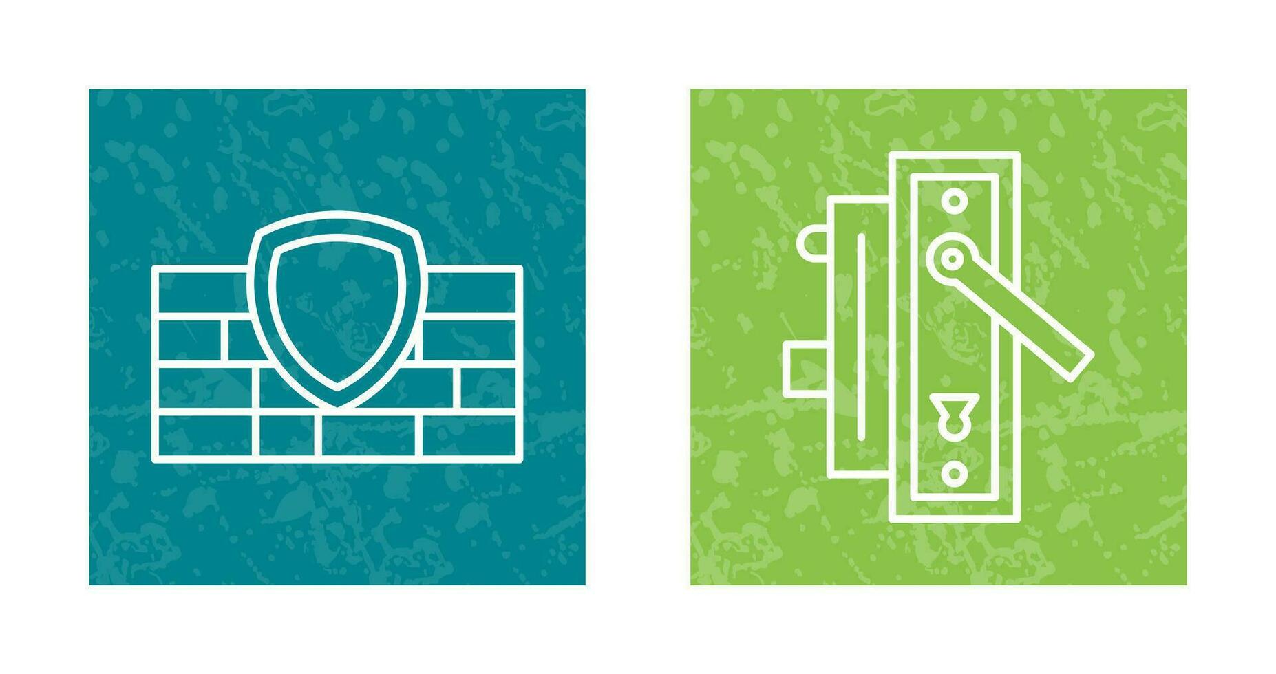 Firewall and Door Handle Icon vector