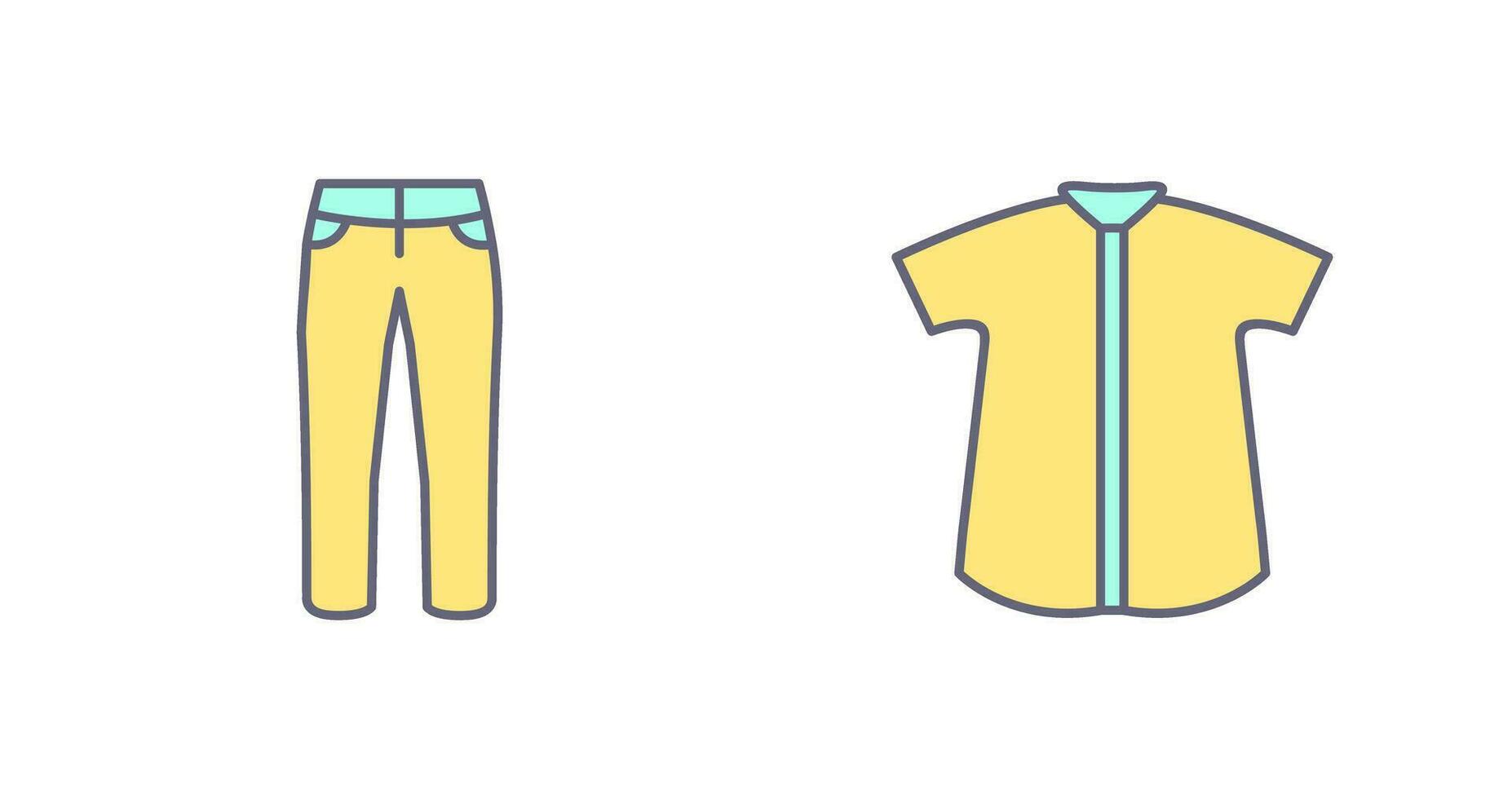 Trousers and Check Shirt Icon vector