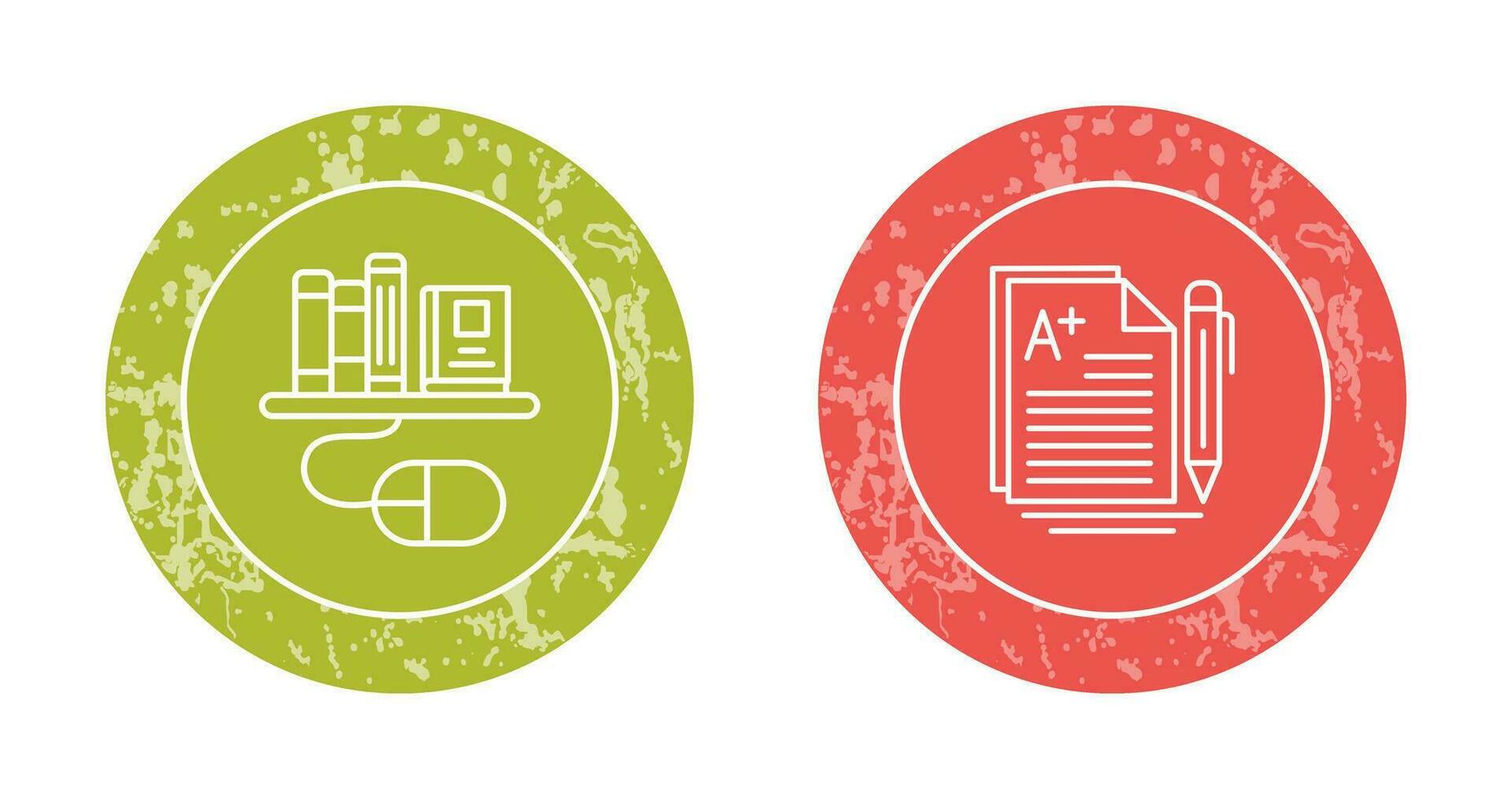 Digital Library and Essay Icon vector
