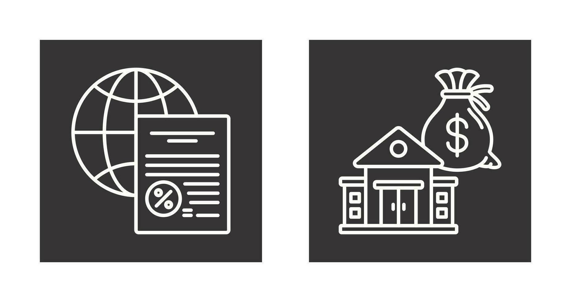 Global and Mortgage Icon vector