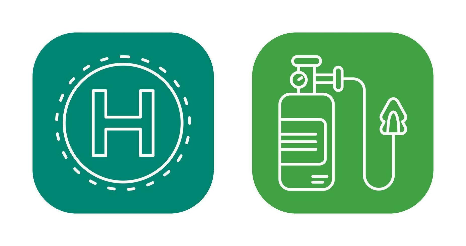 Helipad and Oxygen Icon vector