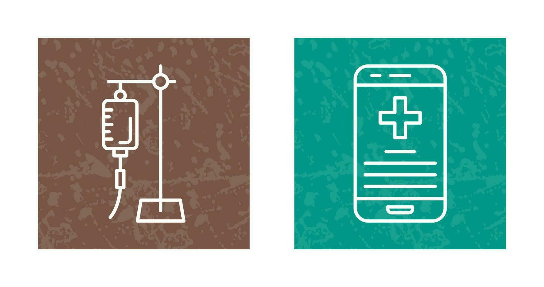 Saline and Smartphone Icon vector