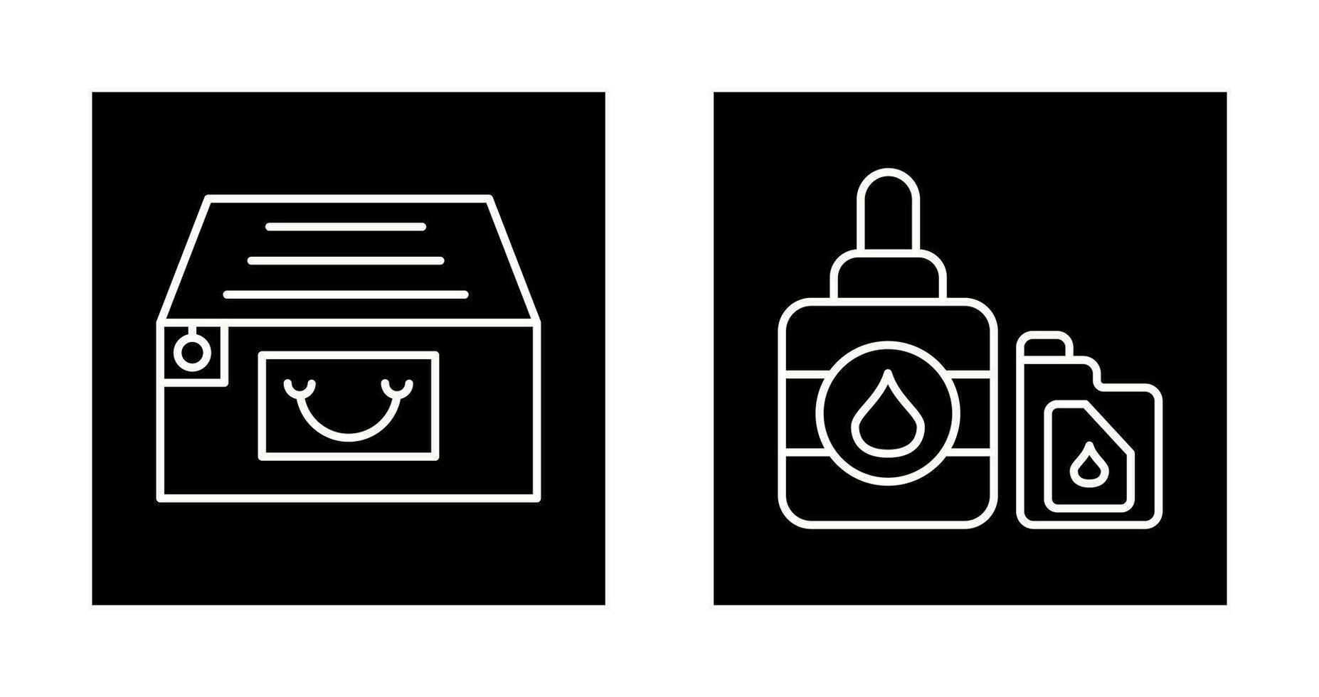 File Cabinet and Ink Cartridge Icon vector