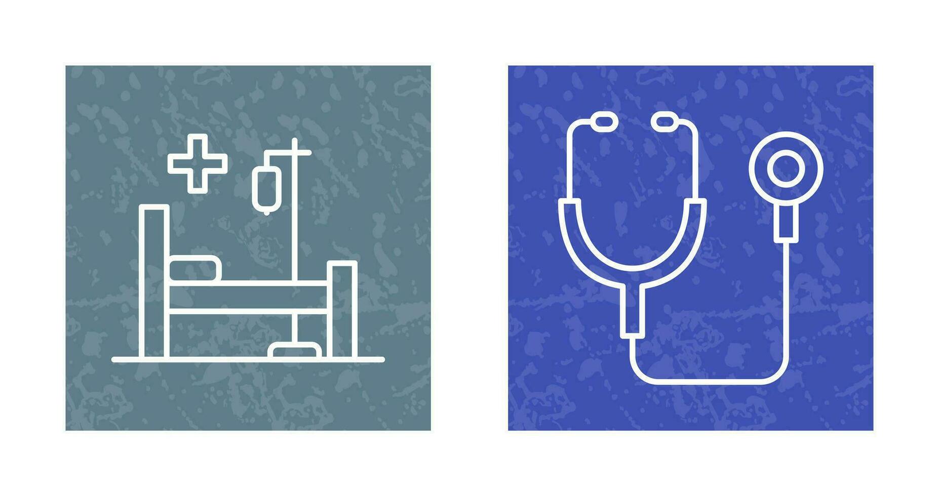 Stethoscope and Hospital Icon vector