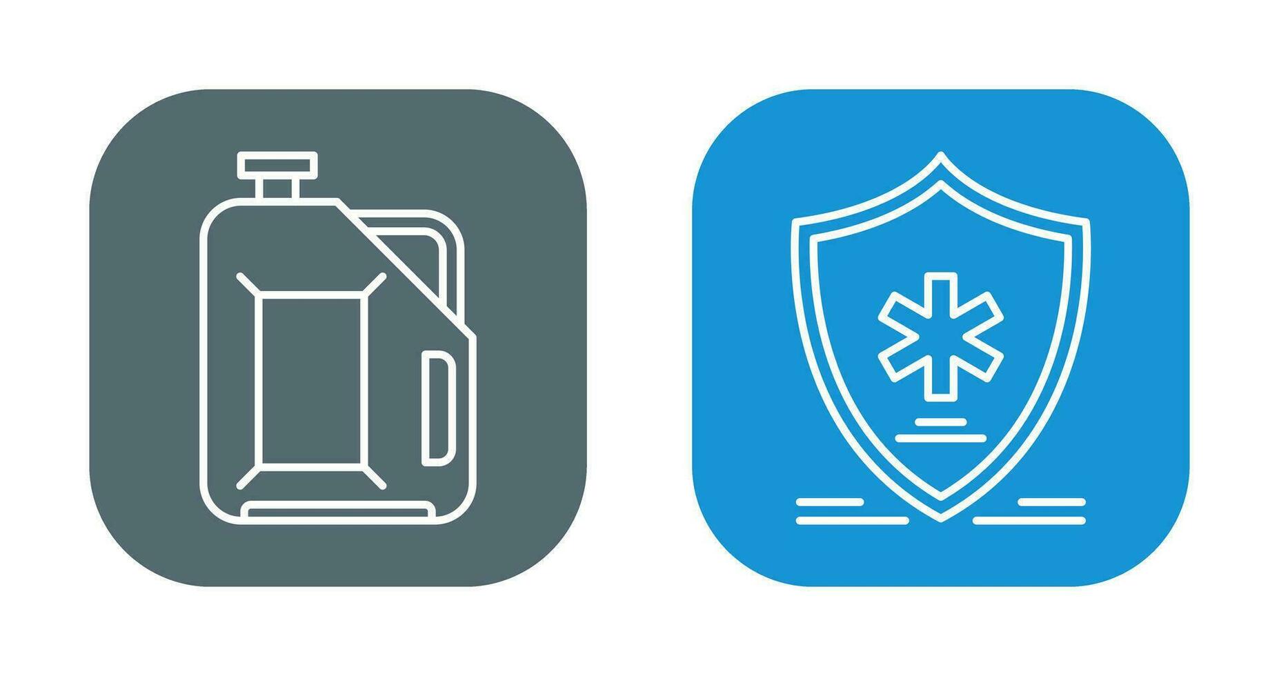 Jerrycan and Medical Symbol Icon vector