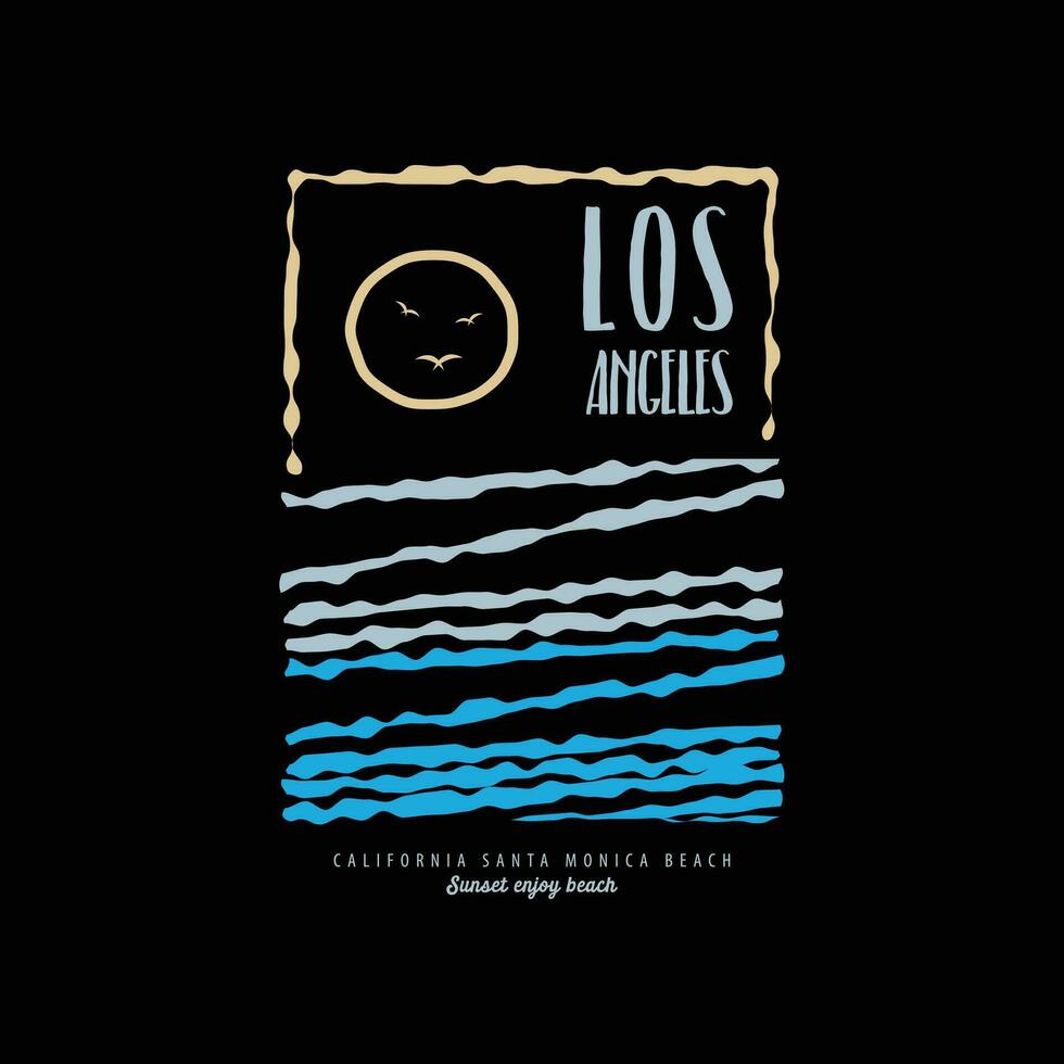 Los angeles t-shirt and apparel design vector