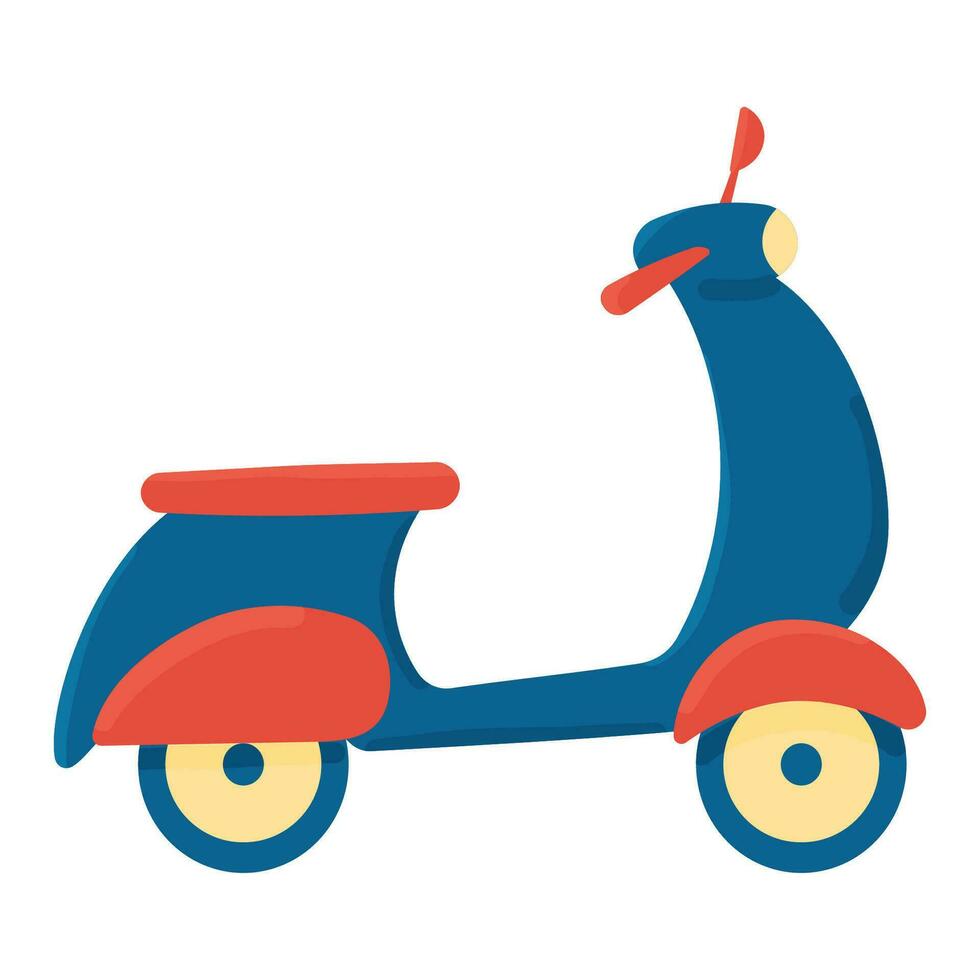 moped motorcycle delivery ride france icon element vector