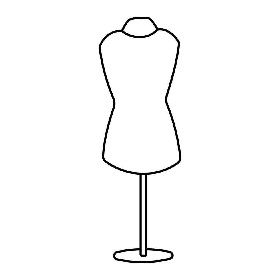 mannequin clothing design create france line icon vector