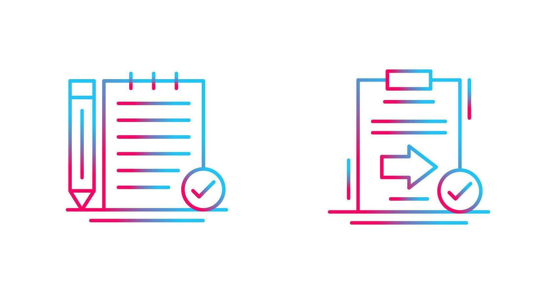 Check Notes and Send Icon vector