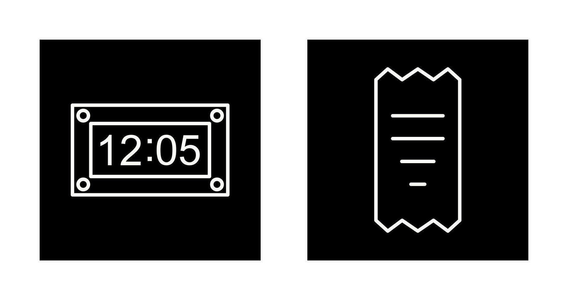 timer and receipt Icon vector