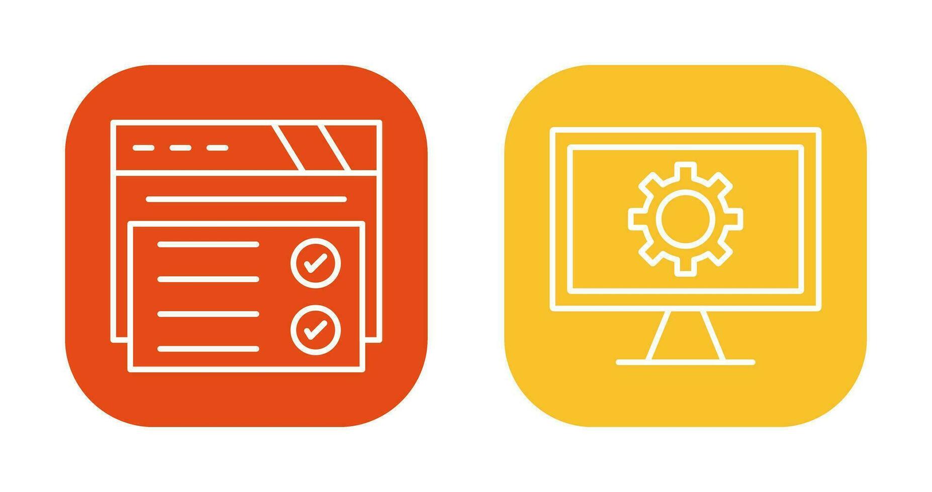 Web Browser and Monitor Screen Icon vector