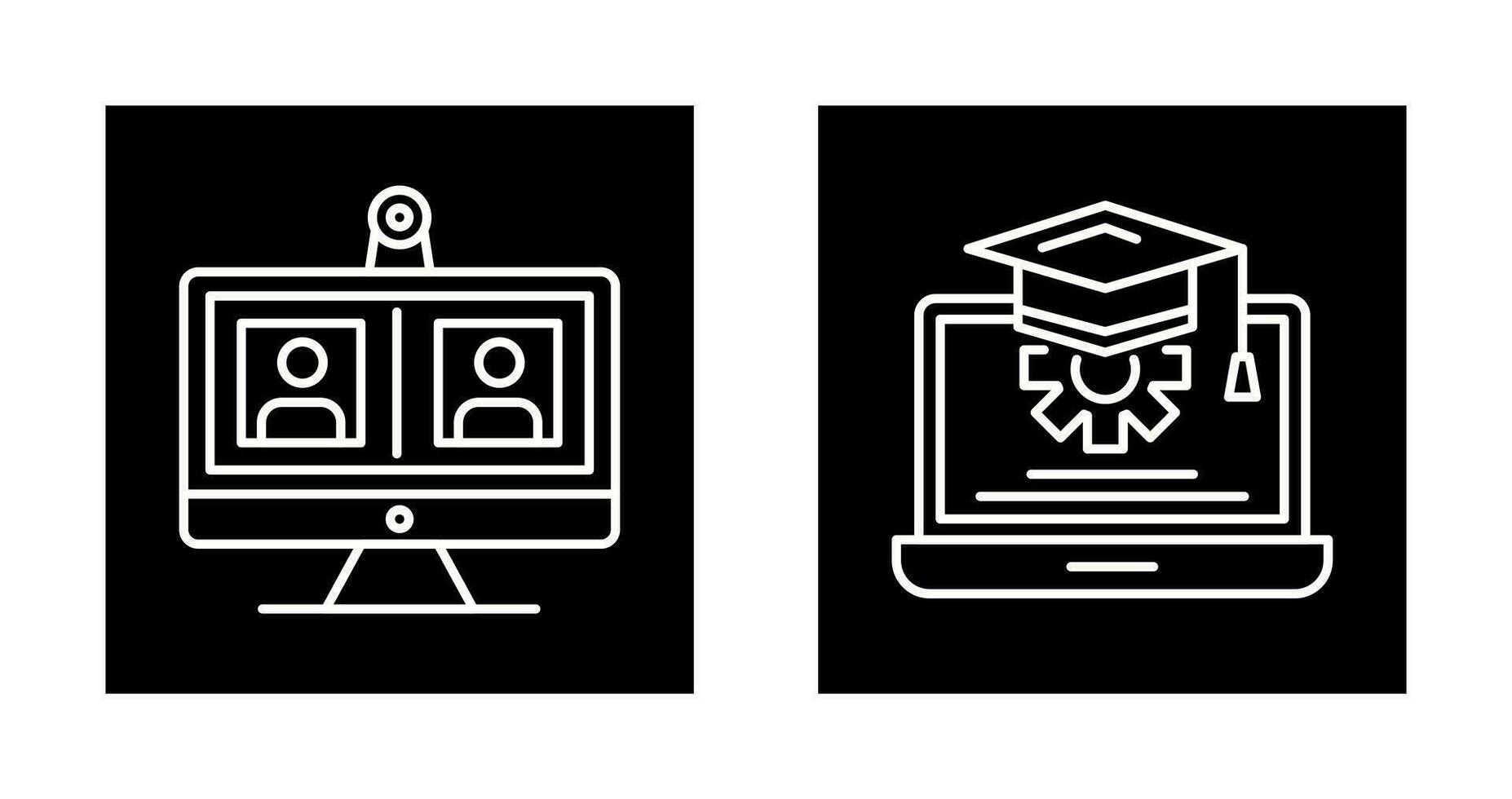 Videocall and Course Icon vector