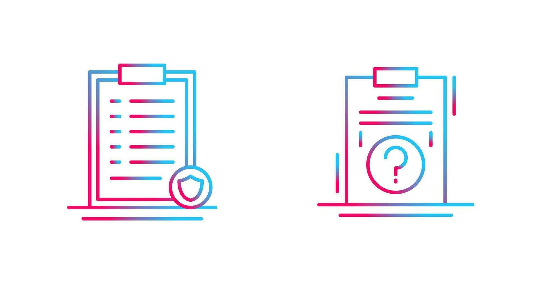 List Protection and Question Icon vector