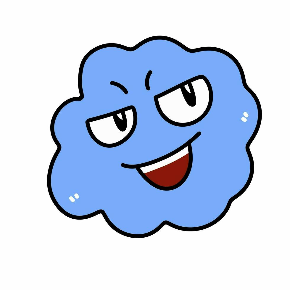 cute cloud cartoon on white background photo