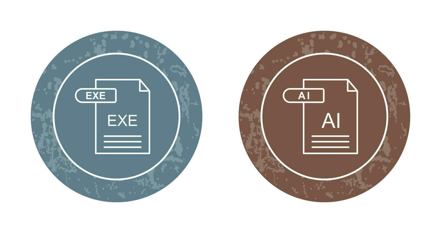 ai y exe icono vector