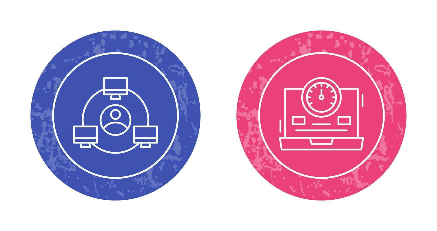 Network and Speedometer Icon vector