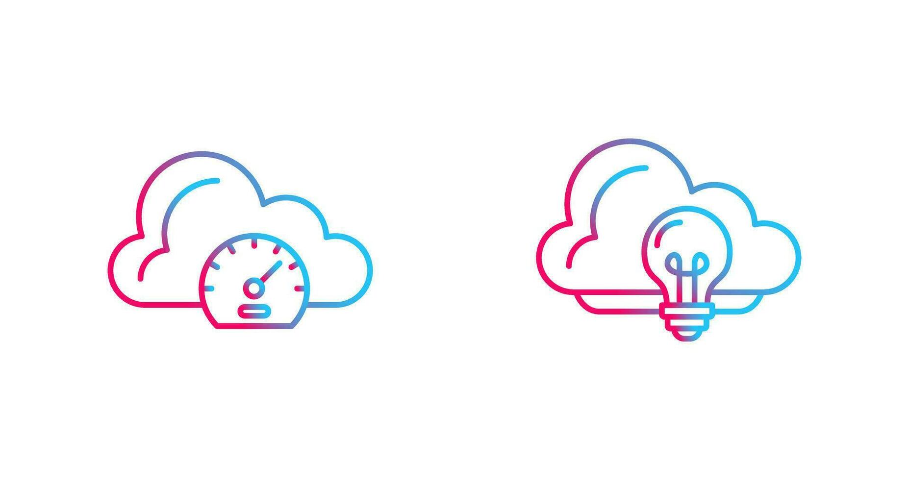 Speed Test and Idea Icon vector