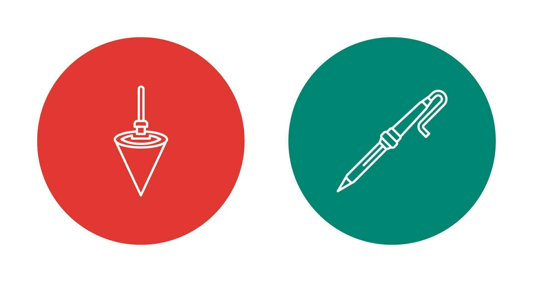 Plumb Bob and Soldering Icon vector