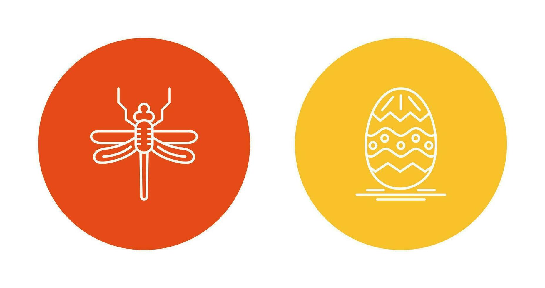 Dragonfly and Easter  Icon vector