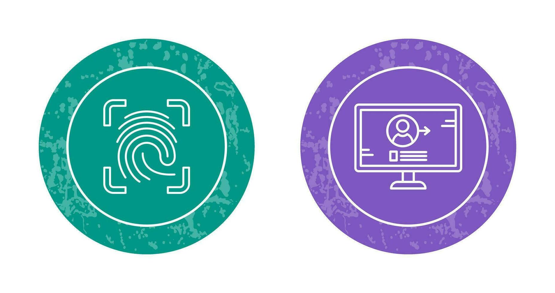 Log and Finger Print Icon vector