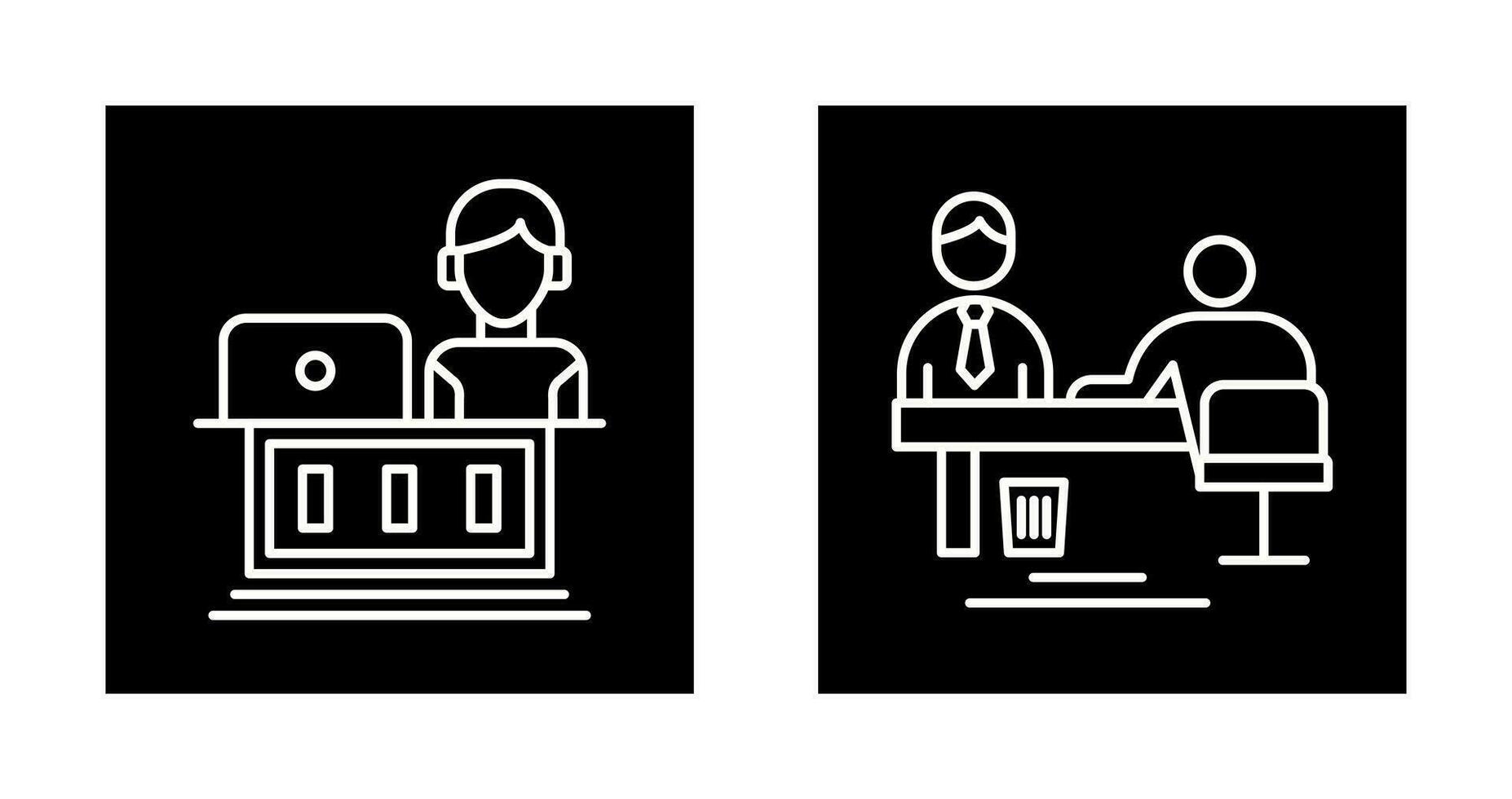 Employee and Evaluating work Icon vector