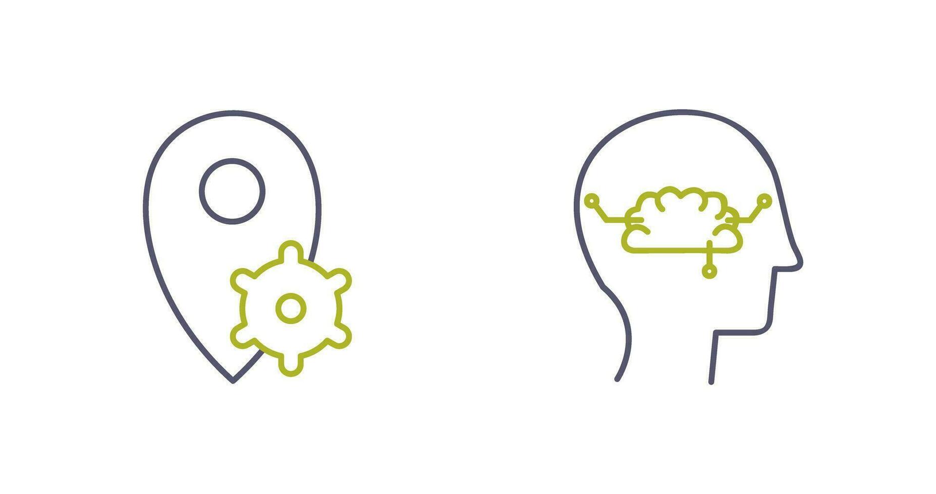 thinking and knowledge  Icon vector