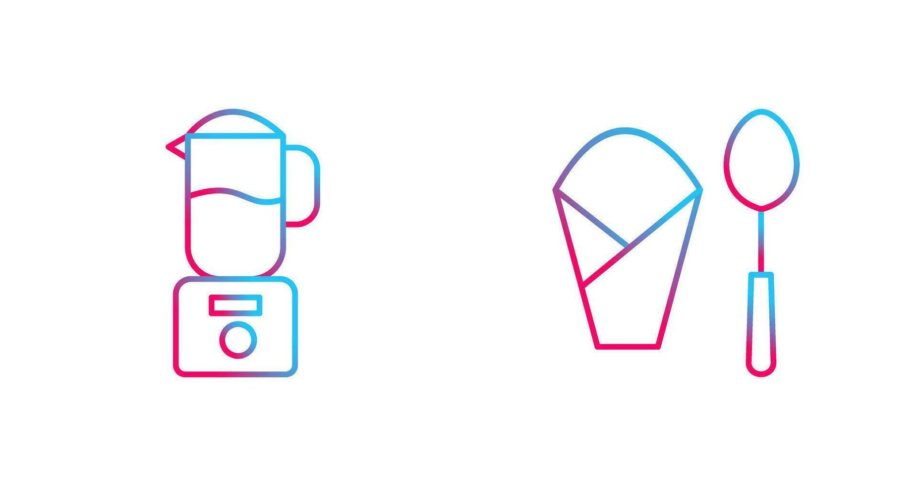 blender and spoon  Icon vector