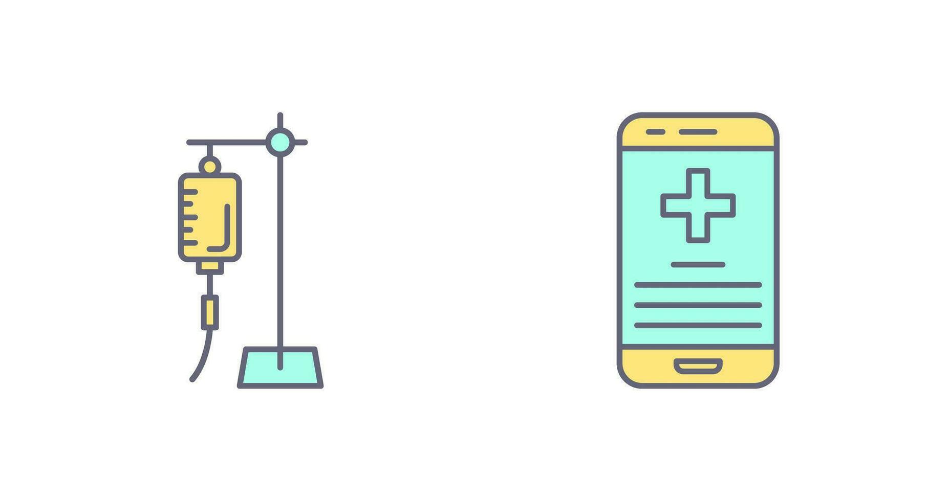 Saline and Smartphone Icon vector