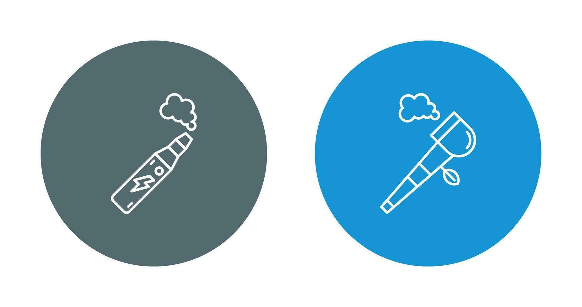 Electronic Cigarette and Pipe Of Peace Icon vector