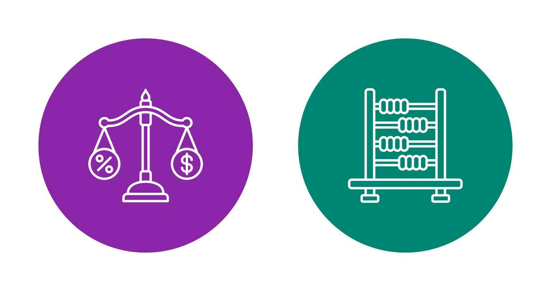 Scale and Abacus Icon vector