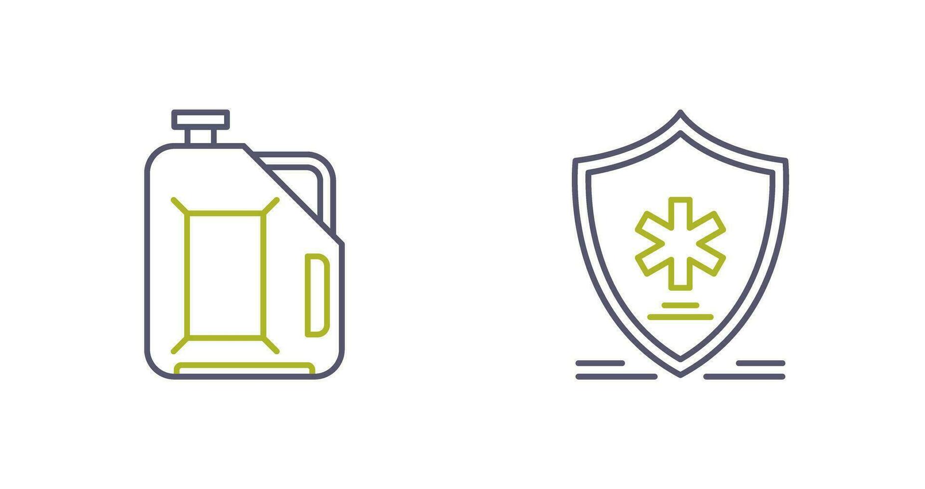 Jerrycan and Medical Symbol Icon vector