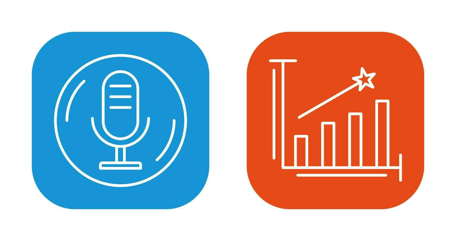 Microphone and Line Bars Icon vector