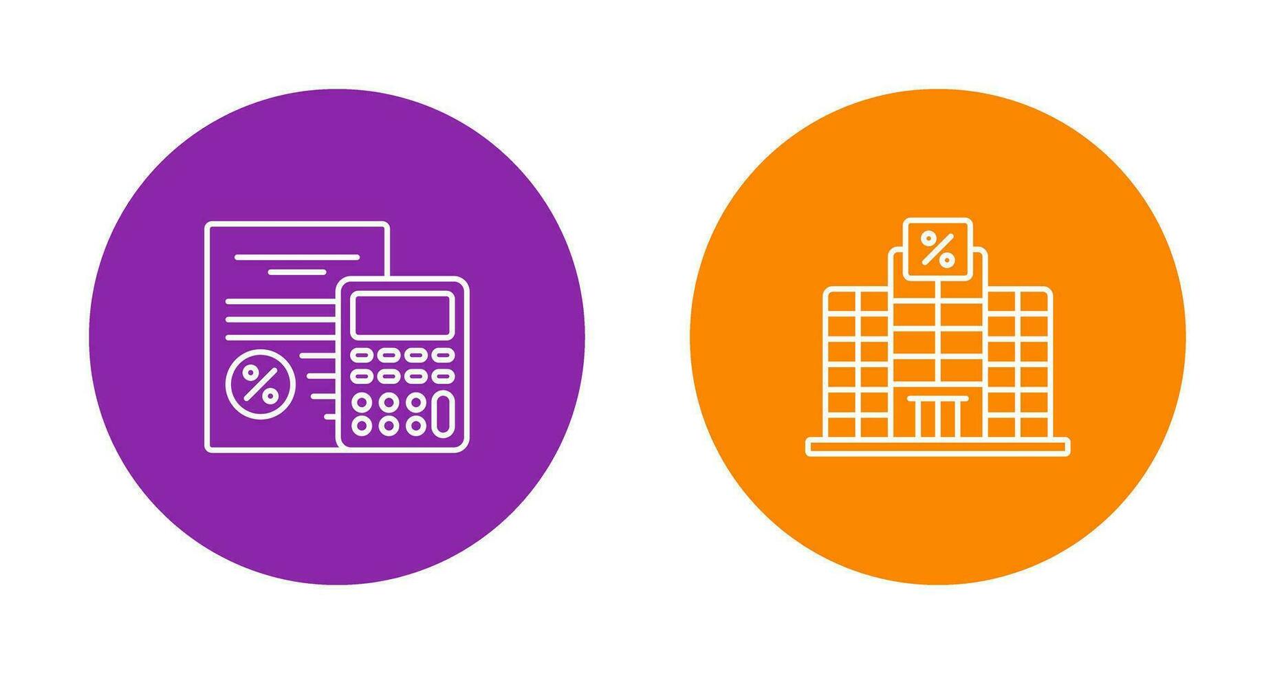 Tax and Building Icon vector