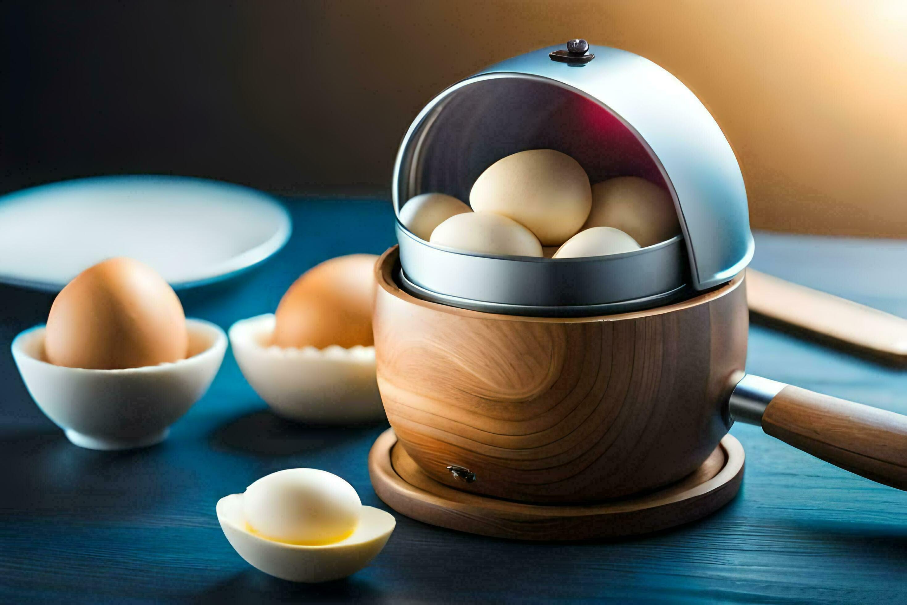 an egg cooker with eggs in it. AIGenerated 32562990 Stock Photo at