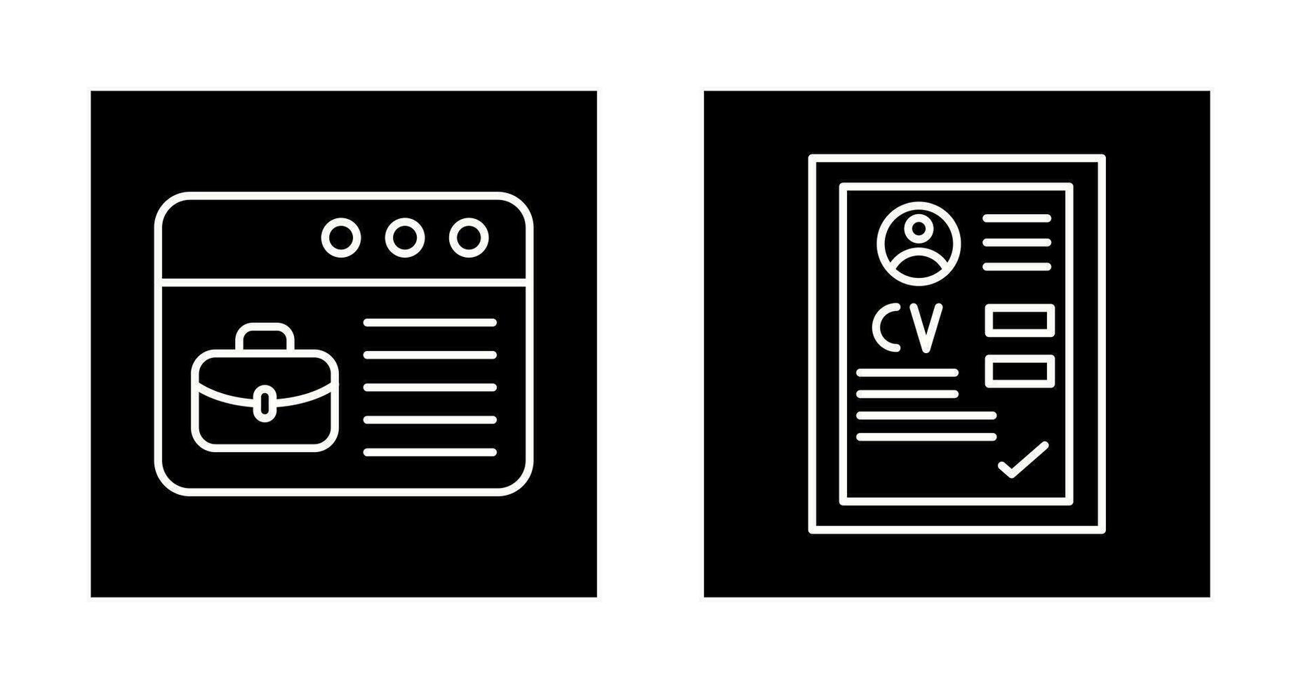 Online Recruitment and CV Icon vector