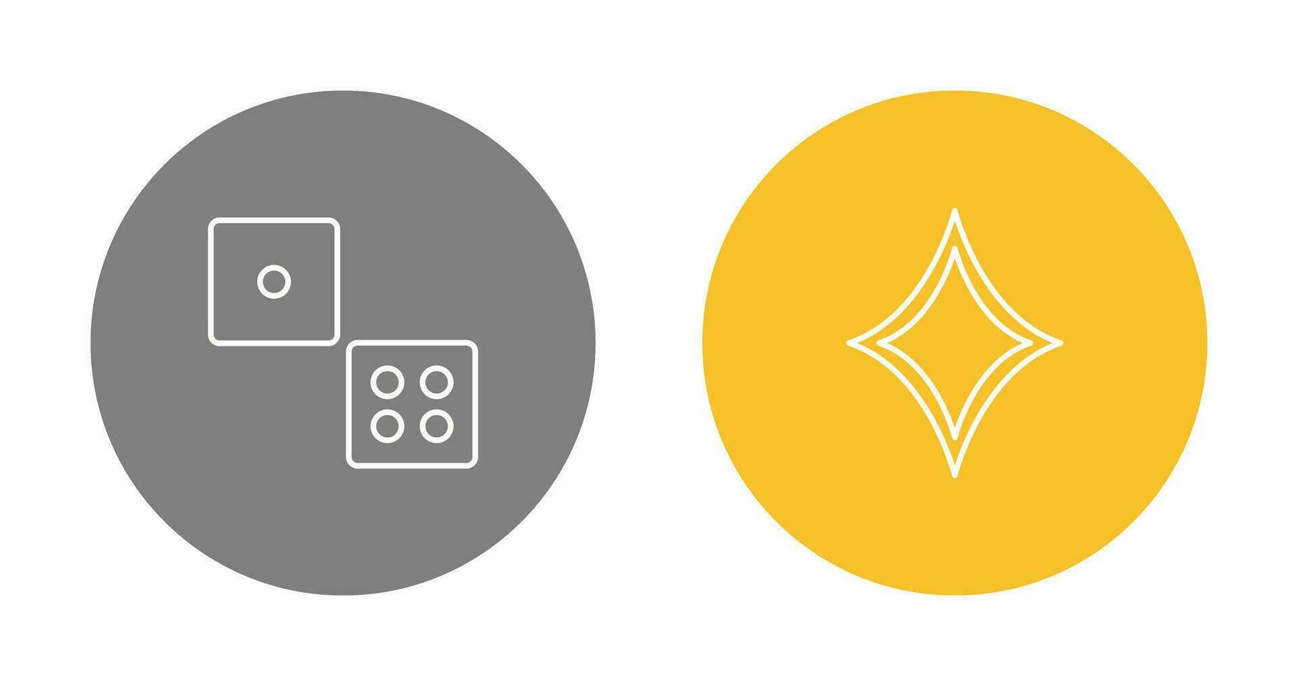 dice and diamond and  Icon vector