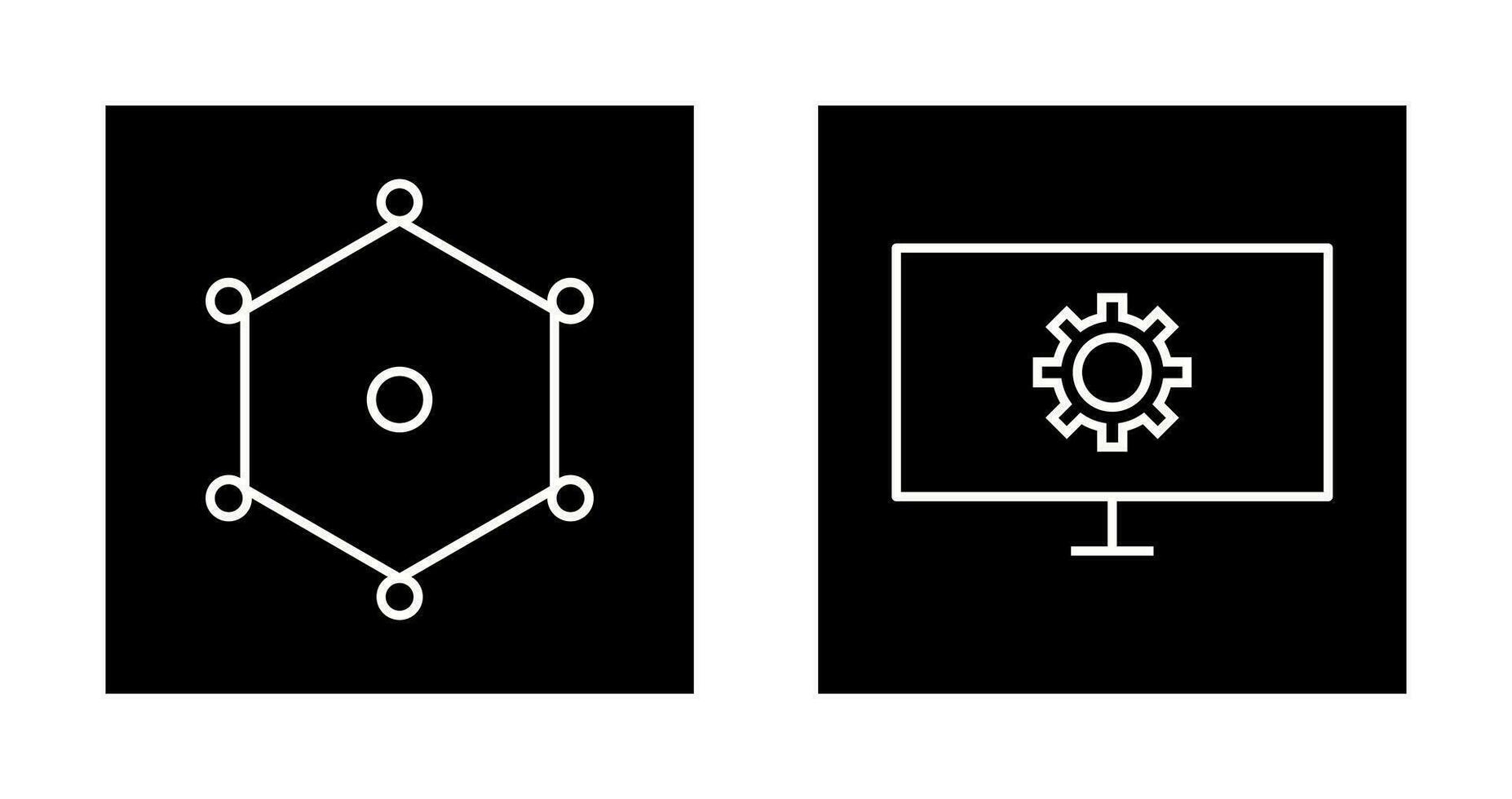 nodes and network setting  Icon vector