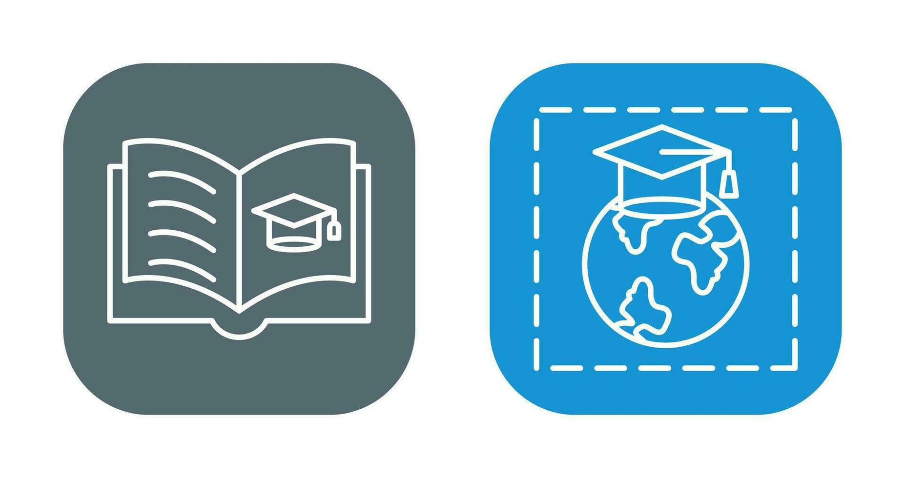 Open Book and Earth Icon vector