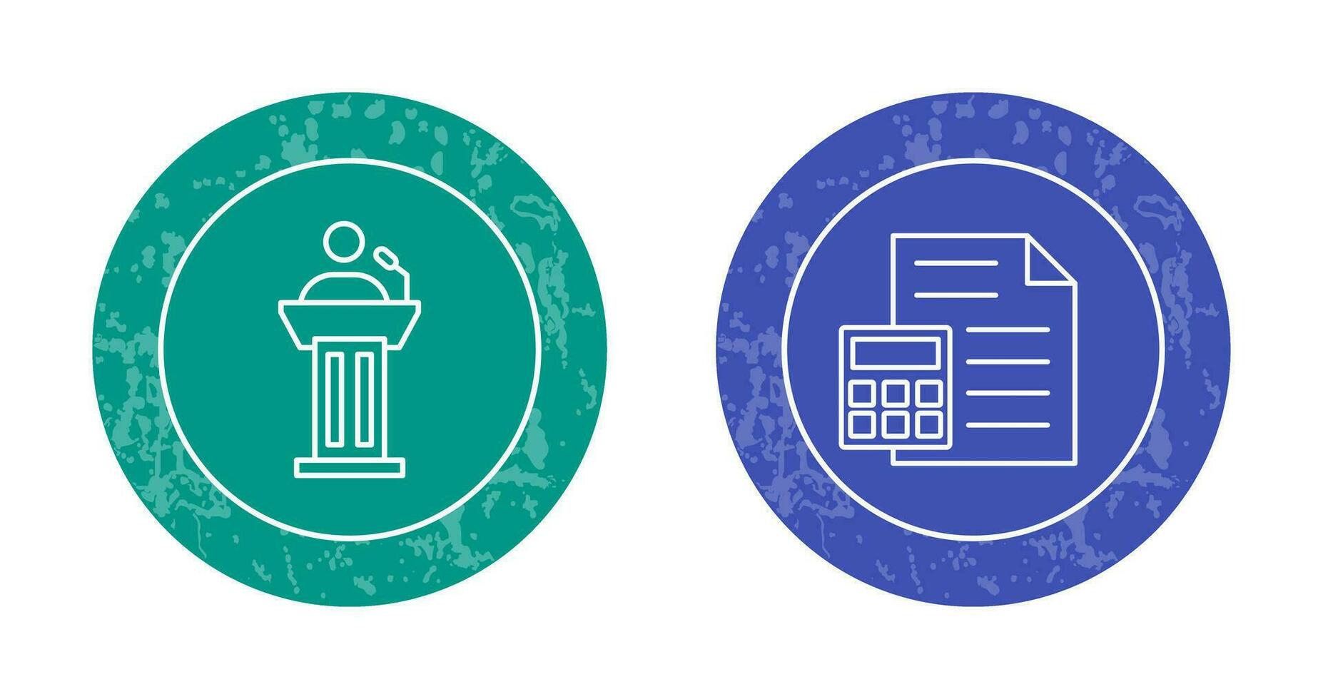 Podium and CalculatorSnack and Money Icon vector