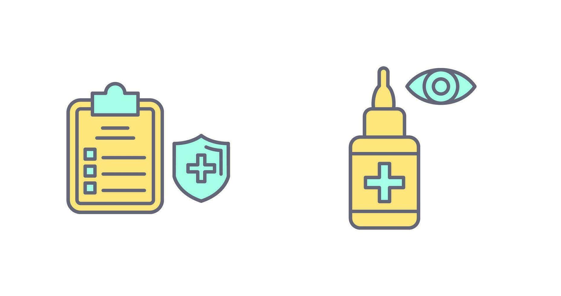 Medical Protection and Eye Icon vector