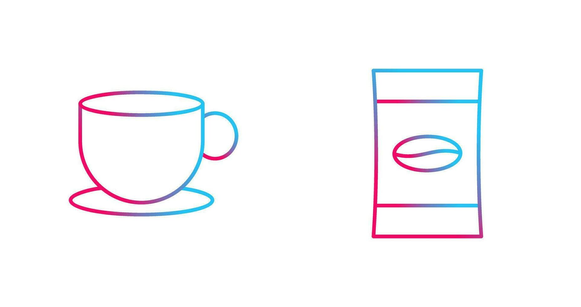 tea and coffee packet Icon vector