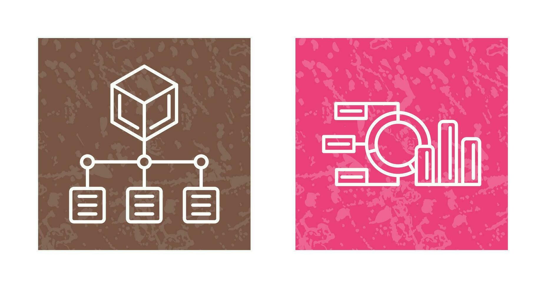 Pie Chart and distribution Icon vector