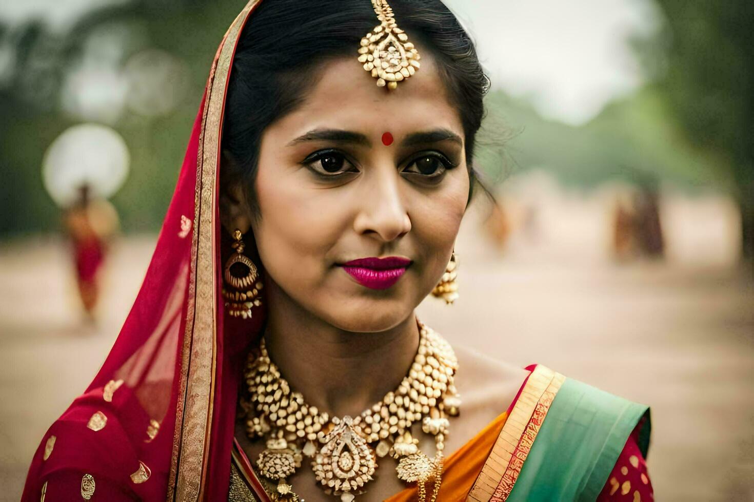 un hermosa indio mujer vistiendo un tradicional sari. generado por ai  30899765 Foto de stock en Vecteezy