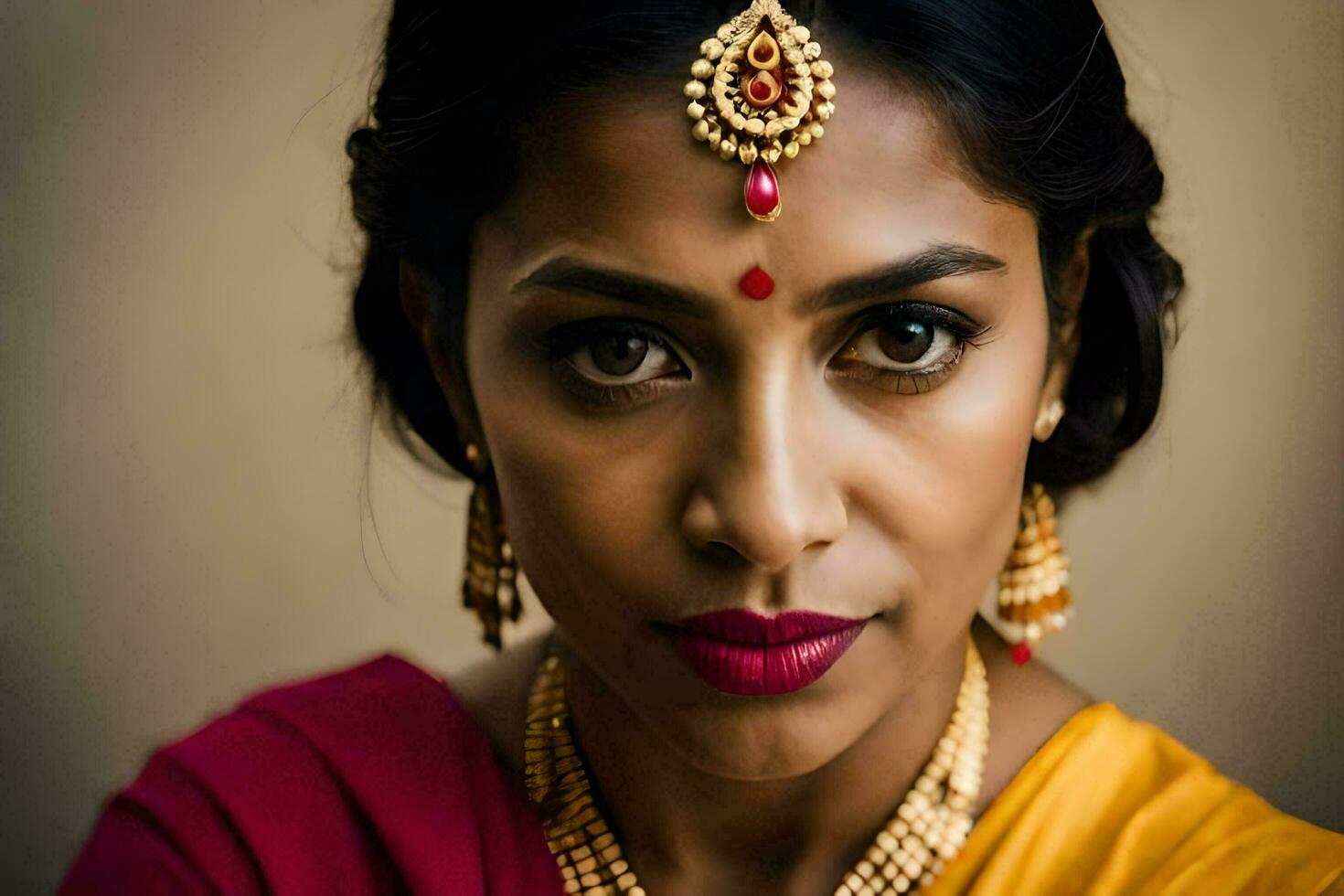 portrait of a beautiful indian woman. AI-Generated photo