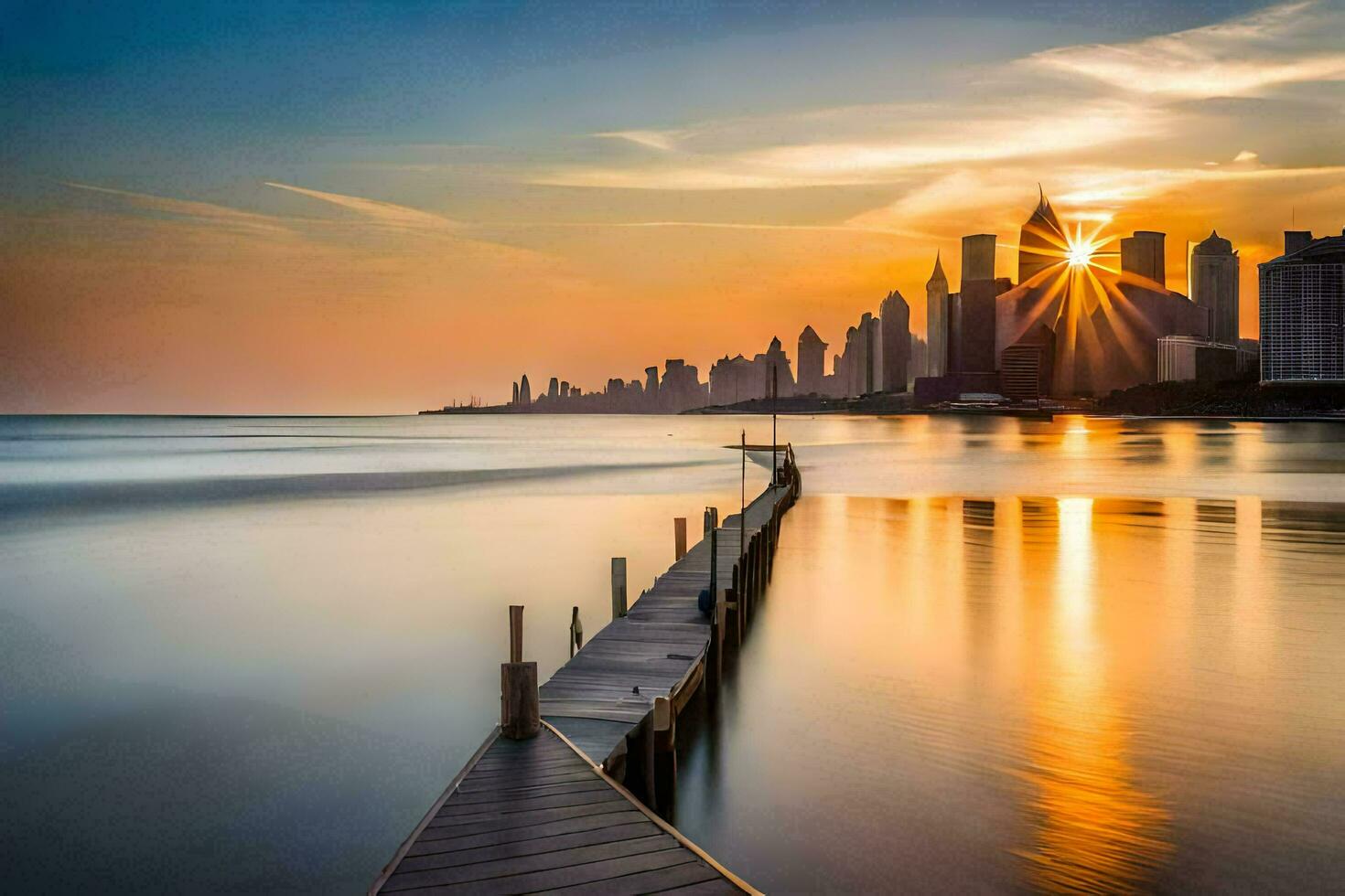 el Dom sube terminado el ciudad horizonte en Dubái generado por ai foto