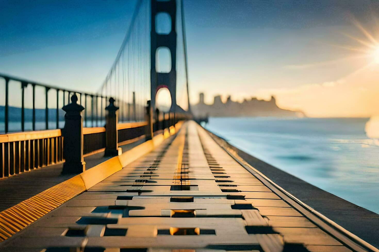 el dorado portón puente en san francisco generado por ai foto