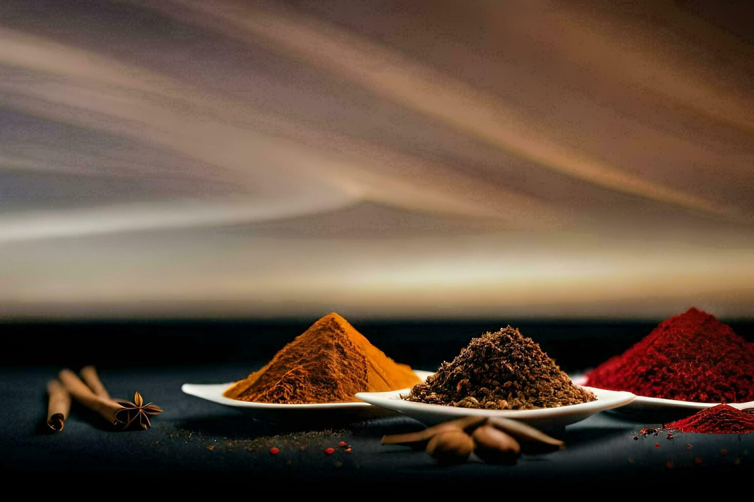 spices in a bowl. AI-Generated photo