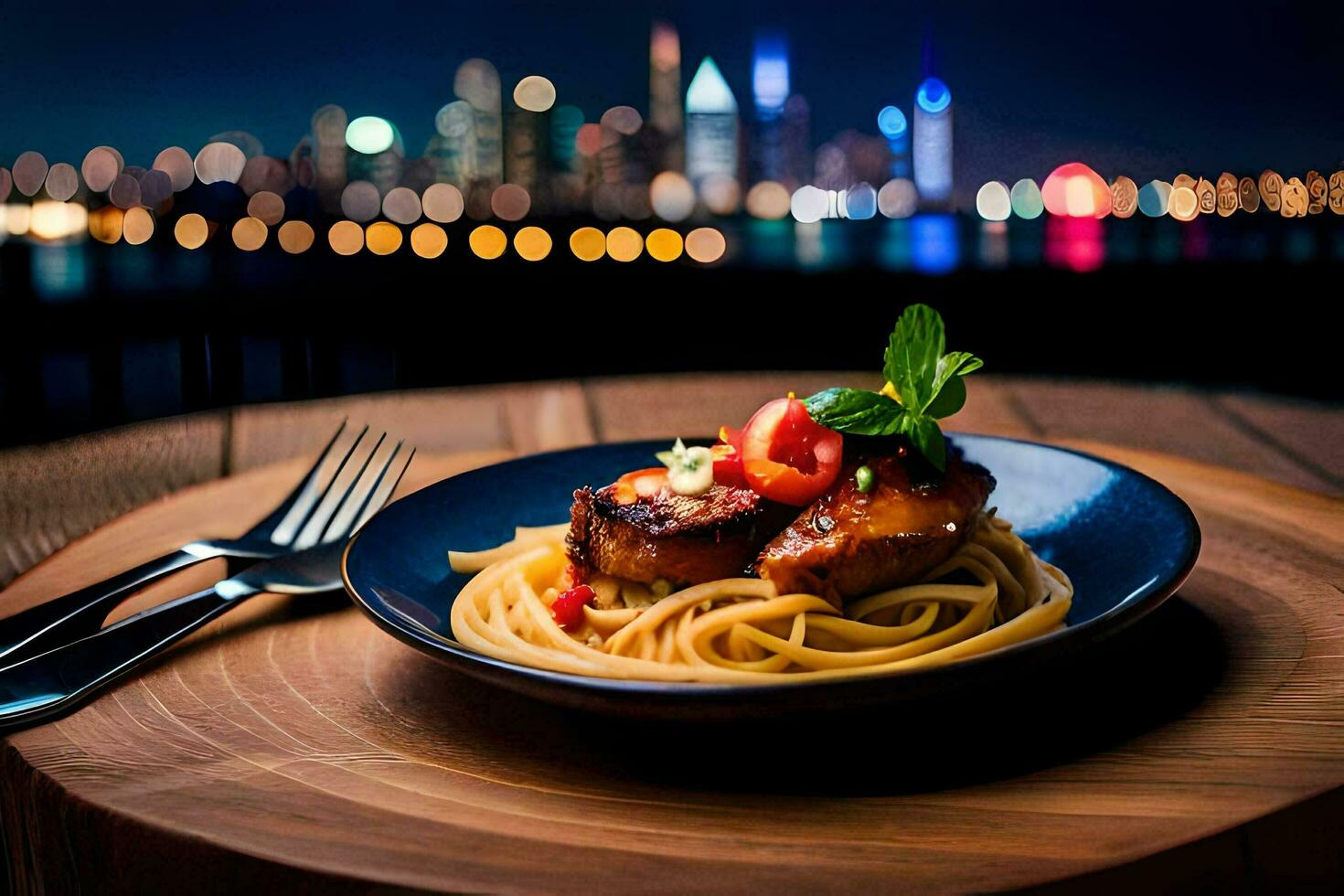 the food and drink at the hotel. AI-Generated photo