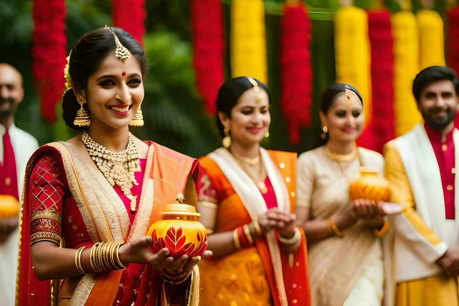indian wedding in bangalore. AI-Generated photo
