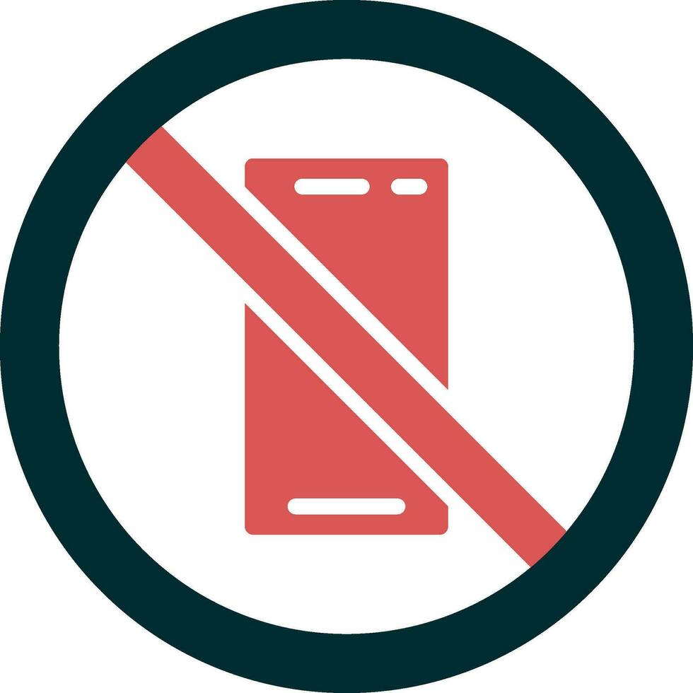 No Phone Vector Icon